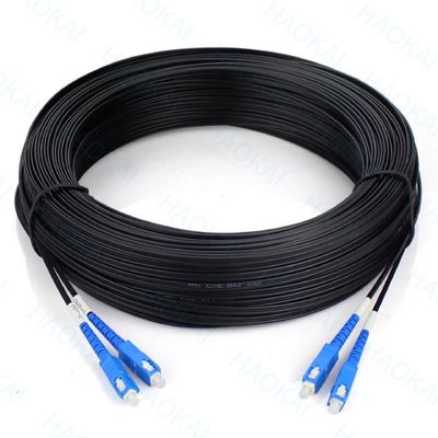 FTTH Drop Fiber Patch Cord SC APC FC ST LC สายเหล็ก FRP ระบบศูนย์ข้อมูล