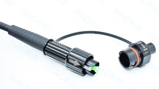SC APC FTTA สายไฟเบอร์ออปติก 5.0mm G657A2 LSZH 5M สีดํา