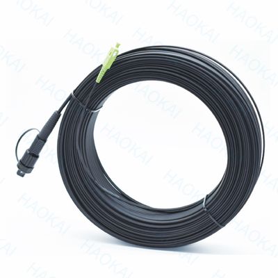 SC APC FTTA สายไฟเบอร์ออปติก 5.0mm G657A2 LSZH 5M สีดํา