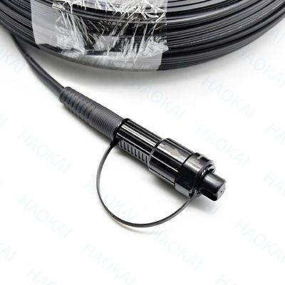 SC APC FTTA สายไฟเบอร์ออปติก 5.0mm G657A2 LSZH 5M สีดํา