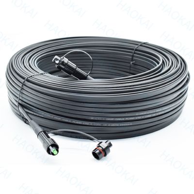 SC APC FTTA สายไฟเบอร์ออปติก 5.0mm G657A2 LSZH 5M สีดํา