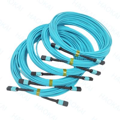 คอมแพคต์ MPO / MTP ไฟเบอร์ออปติก แพทช์คอร์ด OM3 ไฟเบอร์ออปติก แพทช์เคเบิล