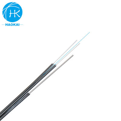 FTTH 8 ภาพ สนับสนุนตัวเองในภายนอก ดรัป ไฟเบอร์ออปติกเคเบิล สีดํากับสายเหล็ก
