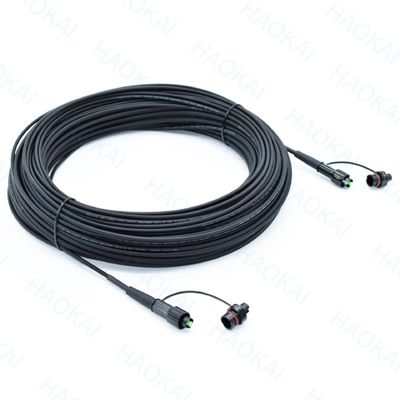 IP68 Outdoor Drop Cable FTTX Solution เครื่องเชื่อมต่อกันน้ําจากสายไฟเบอร์ออปติก