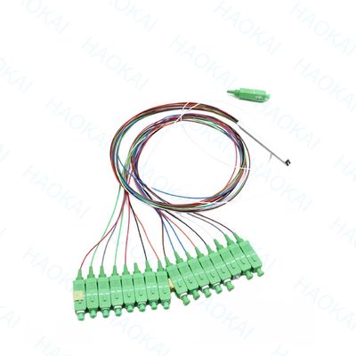 LC APC 1x16 Connector Fiber PLC Splitter มินิทุ๊บเหล็ก สายใยออปติกส์ Splitter