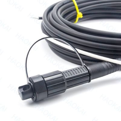 Pre Connector FTTX Solution SC APC FTTA สายไฟเบอร์ออปติก 5.0mm G657A2 LSZH 5M สีดํา