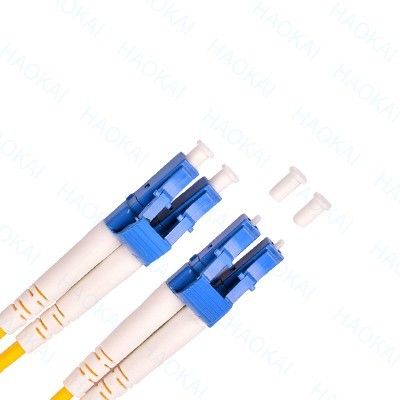 คอร์ดพับเล็กซ์ Lc Lc Patch Cord Single Mode สายไฟเบอร์ออปติก แพทช์คอร์ด ความหนาแน่นสูง