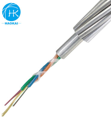 OPPC Aerial Composite Overhead Ground Wire OPGW สายไฟฟ้าไฟเบอร์ออปติก
