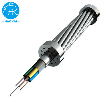 OPPC Aerial Composite Overhead Ground Wire OPGW สายไฟฟ้าไฟเบอร์ออปติก