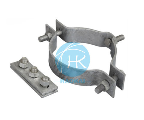 Hot Dip Galvanized Steel Hardware Pole Clamp Overhead Hoop Pole การจับสแตนเลสด้วยสแตนเลส