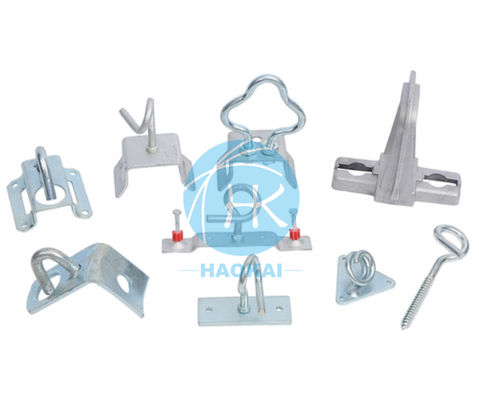FTTH Heavy Duty Clamp Overhead Aerial Galvanized C หรือ S Type ติดผนัง
