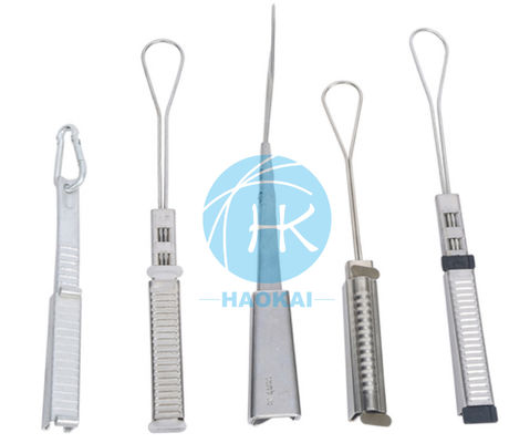 เงินสแตนเลสสแตนเลส Drop Wire Clamp Ftth ไฟเบอร์เคเบิล Clamp