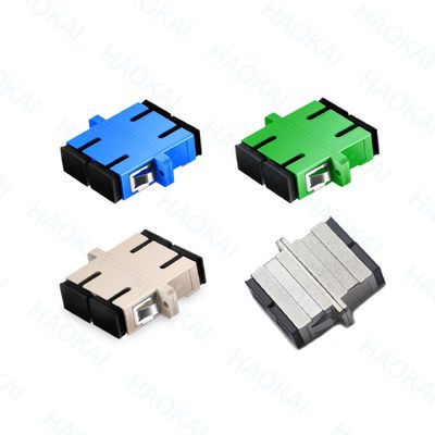 PVC Duplex SC APC UPC Adapter ความยาวคลื่น 1260nm - 1650nm สําหรับโทรคมนาคม