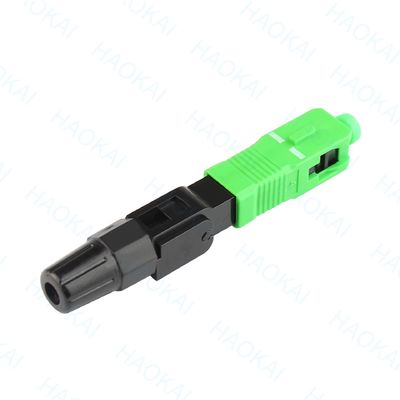 SC APC Quick Connector FTTH Drop Cable ไฟเบอร์ออปติกส์ แฟสคอนเนคเตอร์
