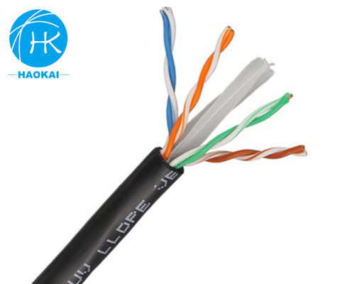 สาย LAN ภายในบ้าน เนื้อทองแดงเปลือยแข็ง UTP CAT6 ปรับแต่ง 4 คู่ 23awg 0.57mm 250MHz