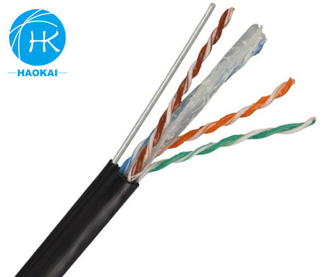 สายเคเบิล UTP CAT6 ที่เต็มไปด้วยเจลลี่ พร้อมสายเคเบิลเครือข่ายอากาศกลางแจ้ง