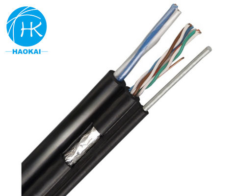 สายเคเบิล CAT5E UTP Outdoor สายเคเบิล LAN ทองแดงบริสุทธิ์ พร้อมไฟฟ้าและเครื่องส่ง