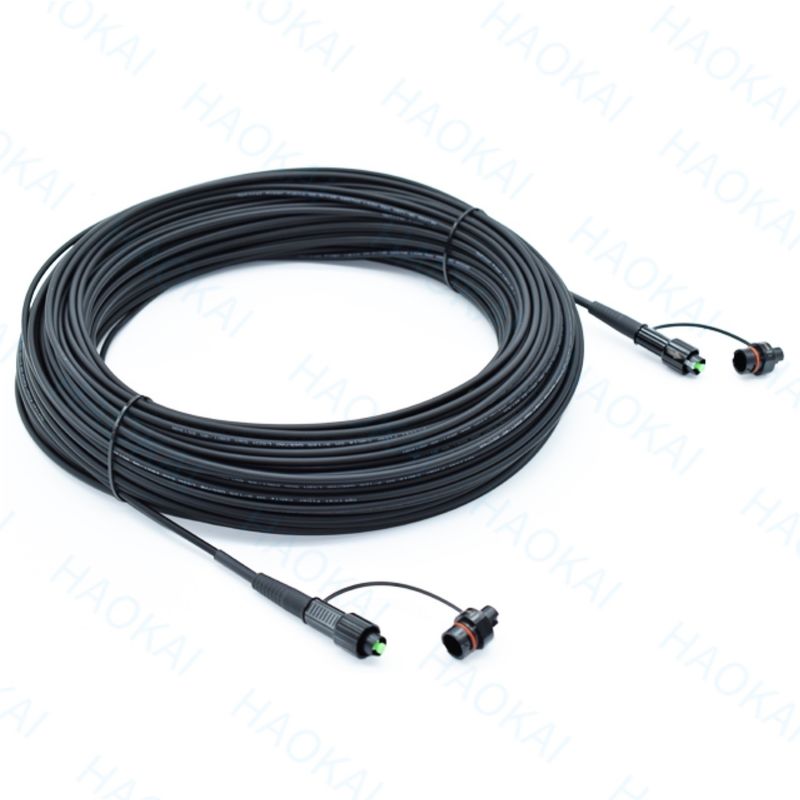 FTTA Mini Waterproof Patch Cord SC APC-SC APC ติดสายไฟเบอร์ออปติก