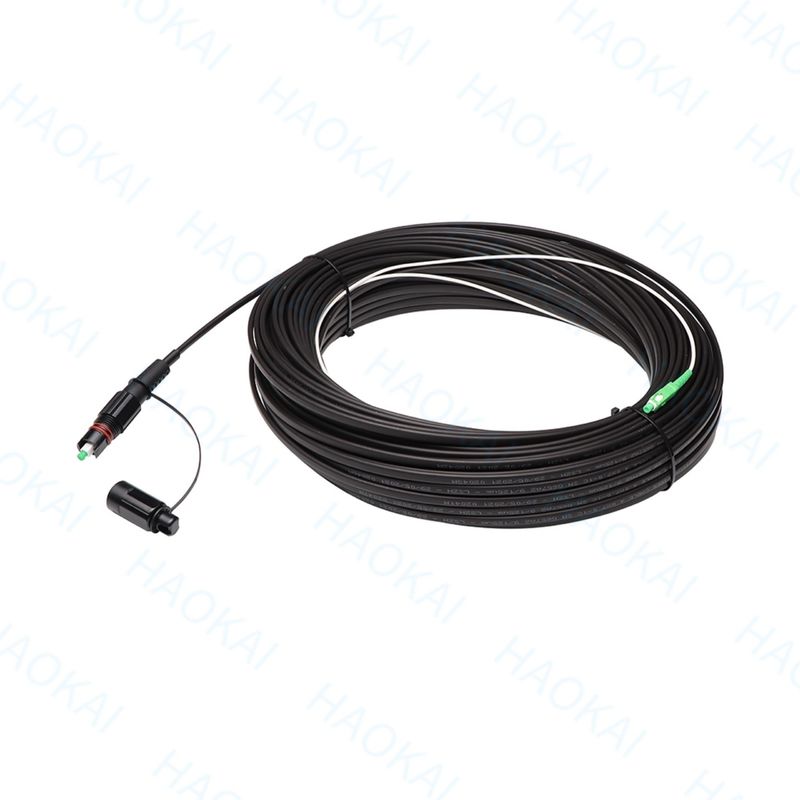 IP68 FTTX Solution Patch Cord FTTA สายไฟเบอร์กลางแจ้ง กันน้ํา SC APC LC Connector