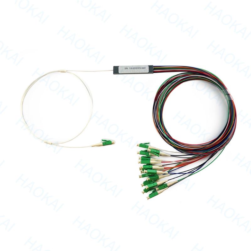LC APC 1x16 Connector Fiber PLC Splitter มินิทุ๊บเหล็ก สายใยออปติกส์ Splitter