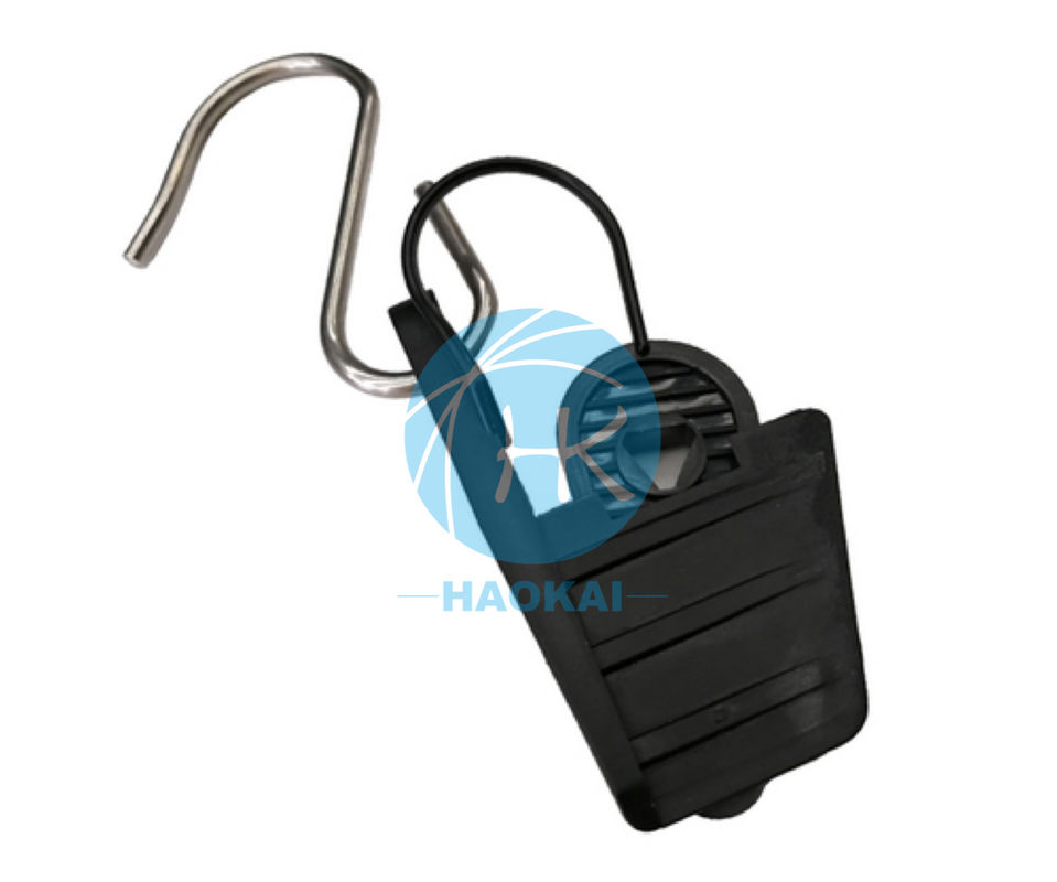 FTTH พลาสติกเครียดกริ่ง Outdoor การแขวนลดสายกริ่งกับ Hook แบบ S