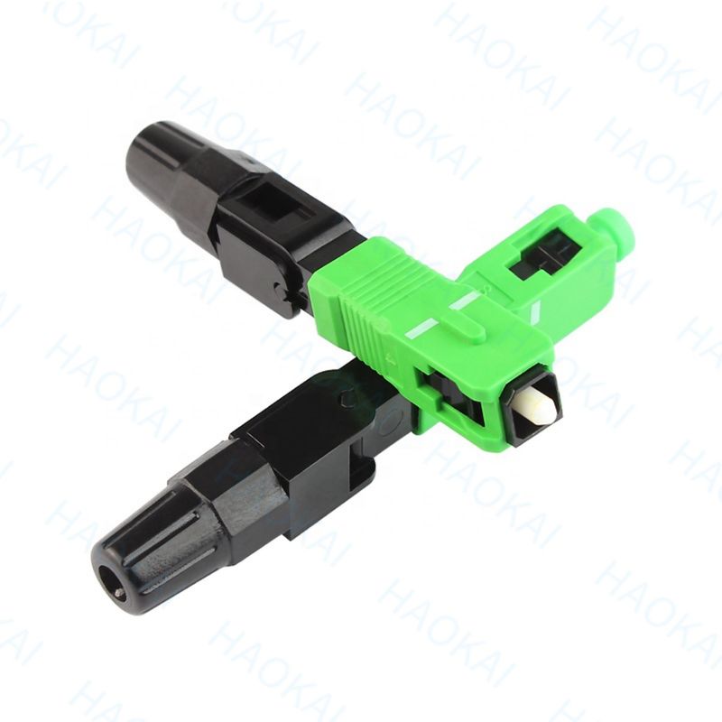 SC APC ไฟเบอร์ออปติก Fast Connector 55mm ความยาว ไฟเบอร์ออปติก Quick Connector
